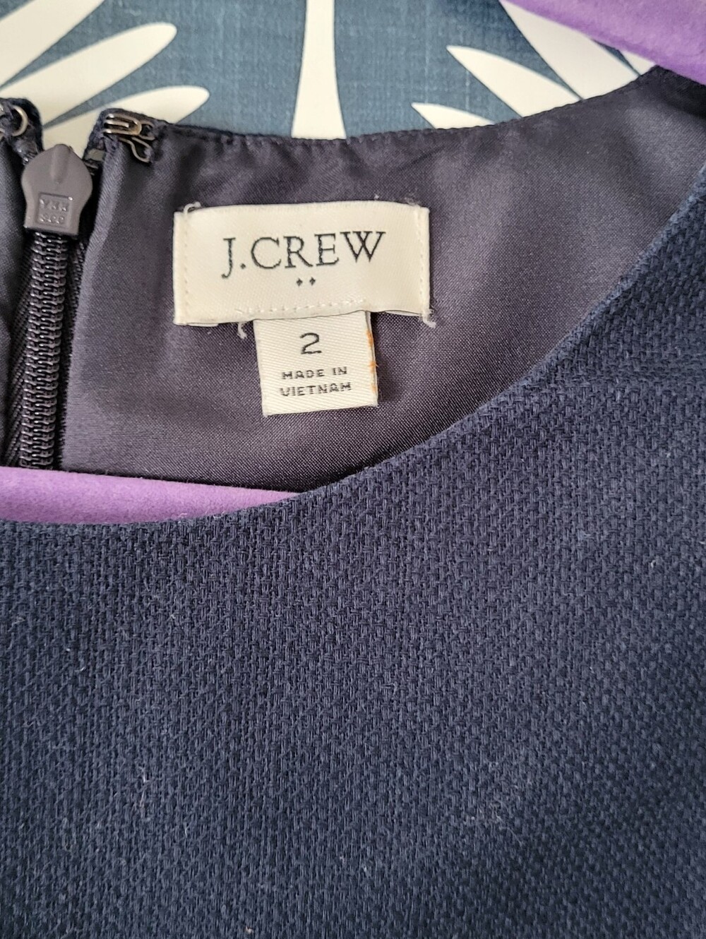 J. Crew Navy Sleeveless Sheath Dress 2 - Picture 4 of 4